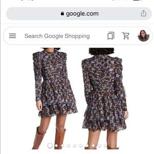 Ulla Johnson sz 0 mini dress w/long sleeves